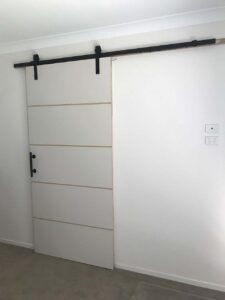 white slider door